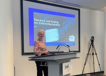 anja krabbe presenting for ZVEI Association 