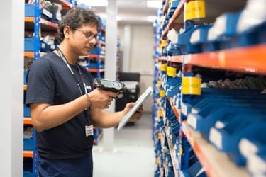 technician processing a product return