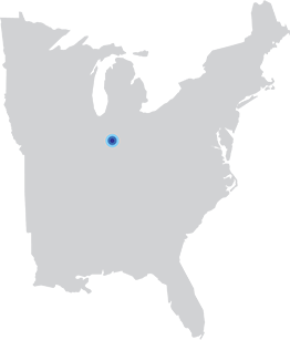 Map of US - Indianapolis, Indiana Location